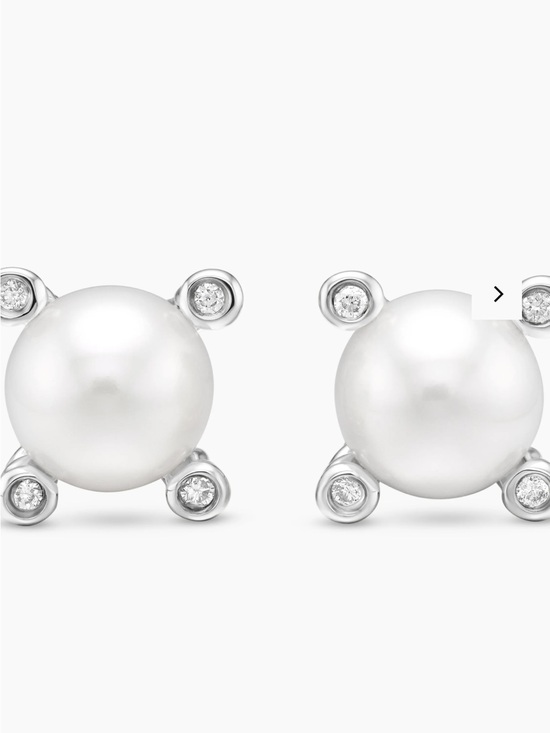 David Yurman Jewelry - David Yurman Pearl and Diamond Earring
